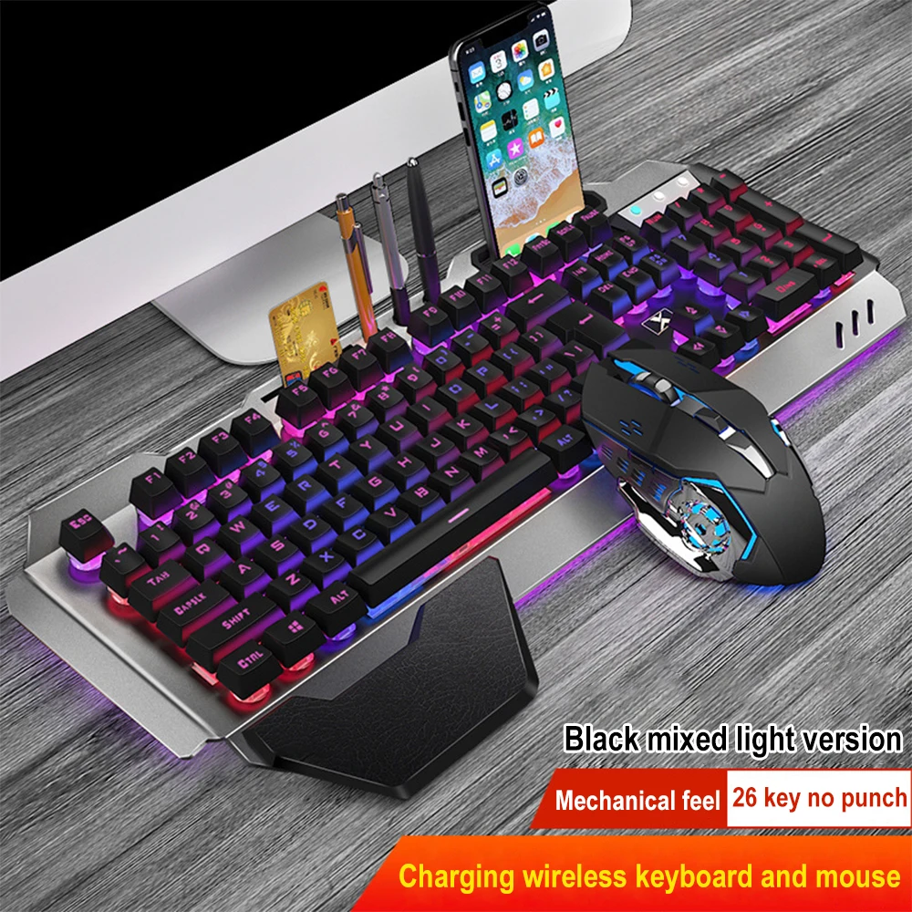 Gaming Keyboard And Mouse Combo - K680充電式ワイヤレスキーボードとマウス,2.4g,ゲーム,コンピューター,オフィス,スポーツに適しています