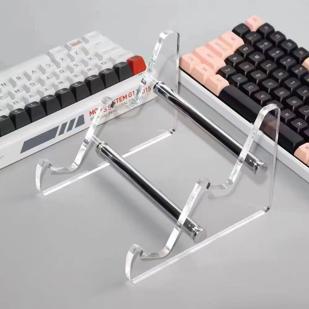 Keyboard Gaming Transparent - アクリルメカニカルキーボードディスプレイスタンド透明2段キーボードホルダー収納ラックデスクオーガナイザーゲーミングキーボード用