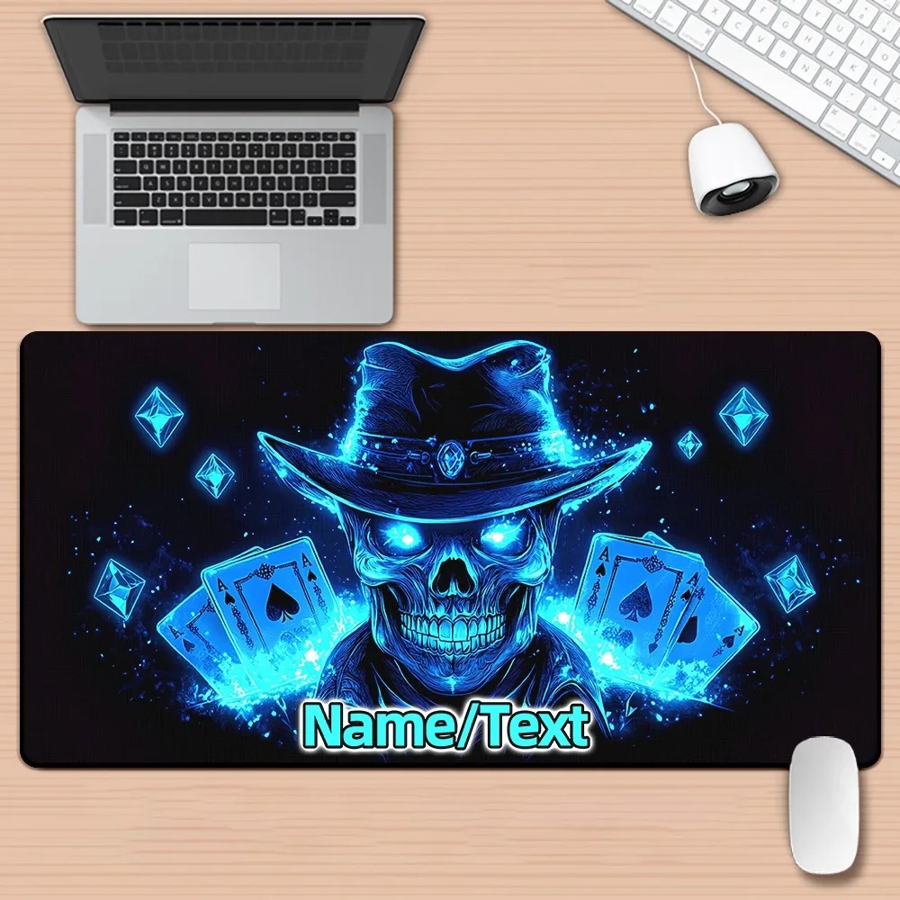 Gaming Keyboard Name - トレンディでユニークなポーカースパイダーパーソナライズされたカスタム名テキストワイドラージマウスパッド、オフィスゲームギフト用のメカニカルキーボードにフィットします。