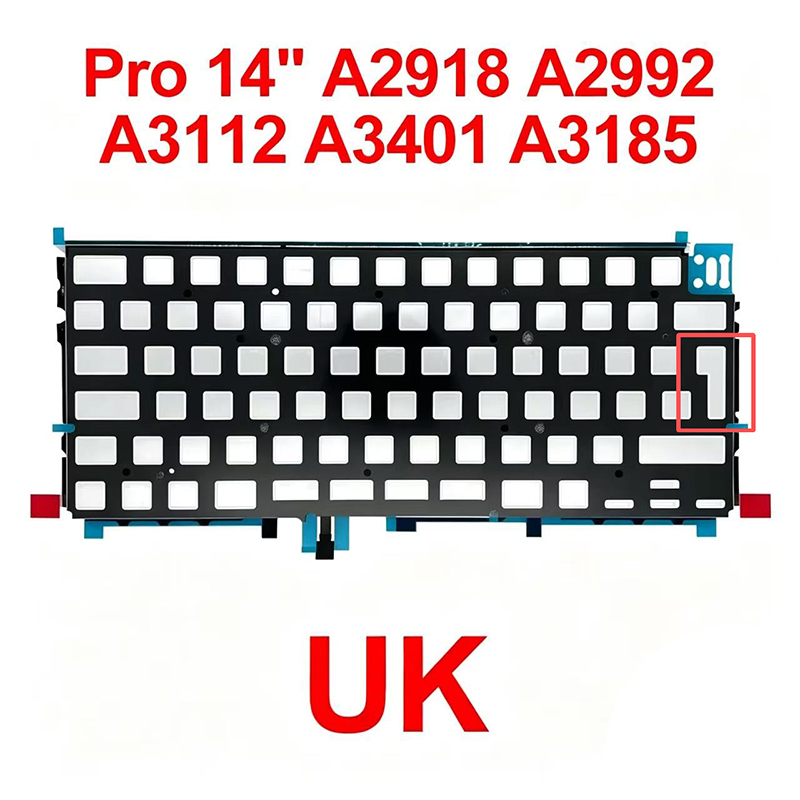 Gaming Keyboard Backlit - 新しいノートパソコン用UKキーボードバックライト MacBook Pro 14インチ A2918 A2992