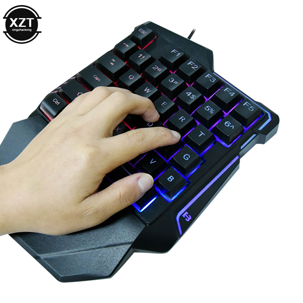 Gaming Keyboard Half - Hantom-ゲームキーボードG7,シングルUSB,超薄型,35キー,バックライト付き,ラップトップ,デスクトップ,スマートフォン用