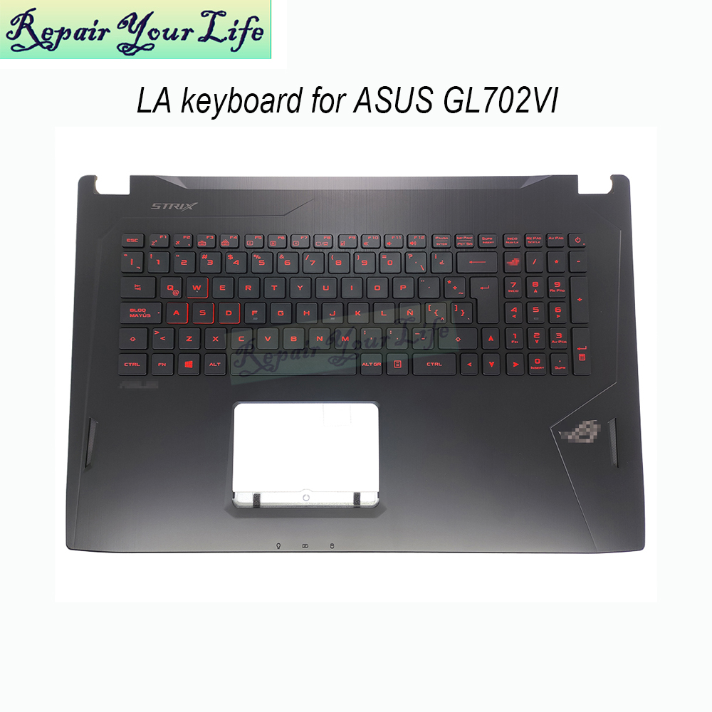 Gaming Keyboard Asus - ラテンゲーミングノートパソコンバックライト付きキーボードパームレスト Asus ROG Strix GL702 VSK