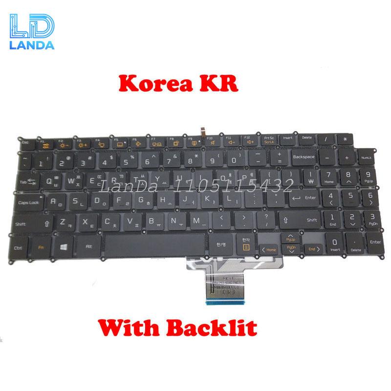 Gaming Keyboard Backlit - ノートパソコンのバックライト付き韓国語 KR 英語 US キーボード LG