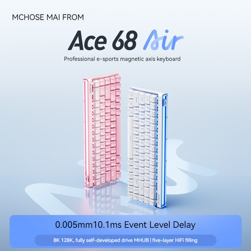Gaming Keyboard He - Mchose Ace68 エア磁気軸メカニカルキーボード eスポーツ向け低遅延有線カスタマイズゲーミングキーボード オフィス用