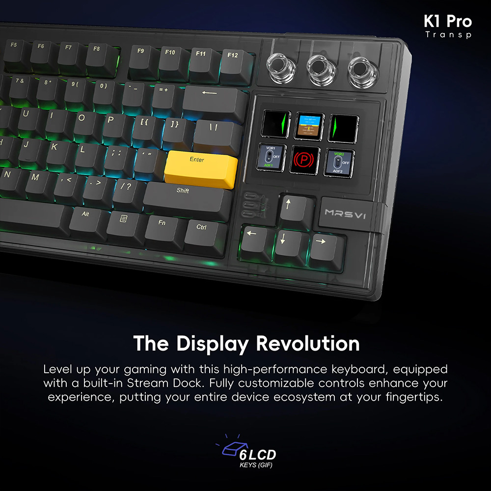 MRSVI K1 PRO V-K87 メカニカルゲーミングキ - Keyboard Gaming Transparent のレビューと価格