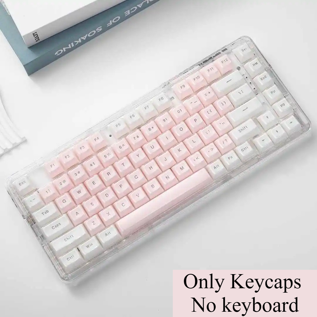 クリスタル透明キーキャップ ピンクホワイト MDAプロファイ - Keyboard Gaming Transparent のレビューと価格