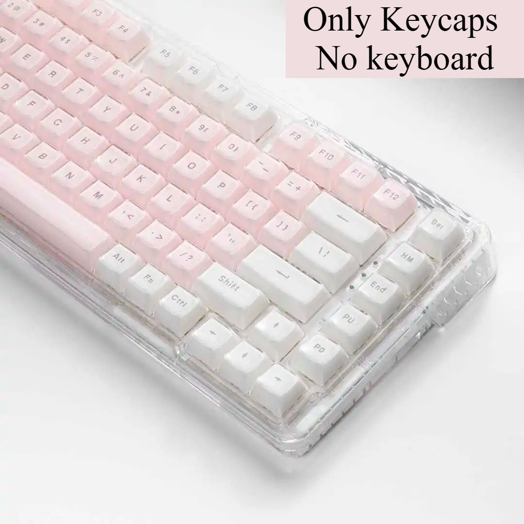 クリスタル透明キーキャップ ピンクホワイト MDAプロファイ - Keyboard Gaming Transparent のレビューと価格