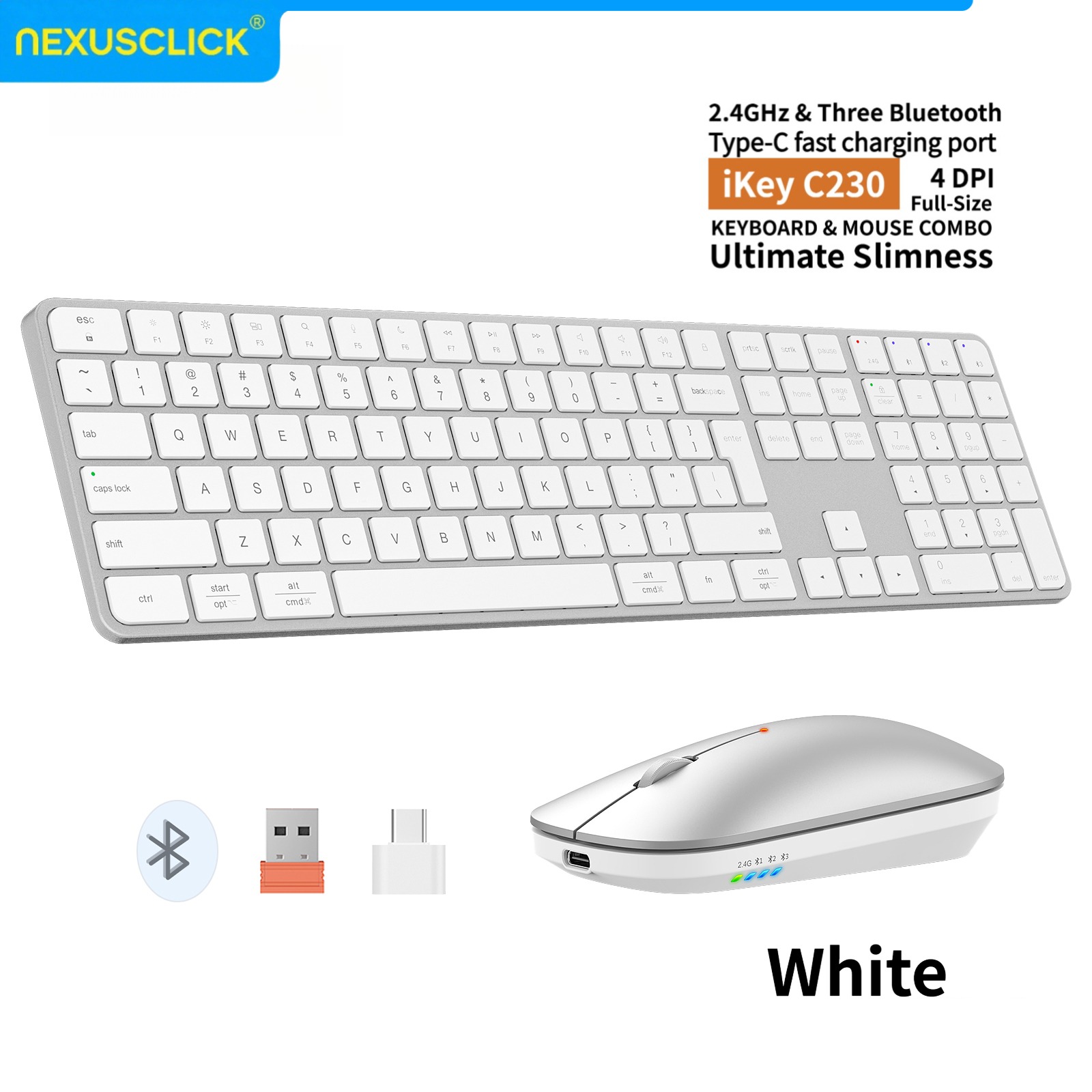 NexusClick 充電式ワイヤレスキーボード・マウスコン - Gaming Keyboard That Is Quiet のレビューと価格