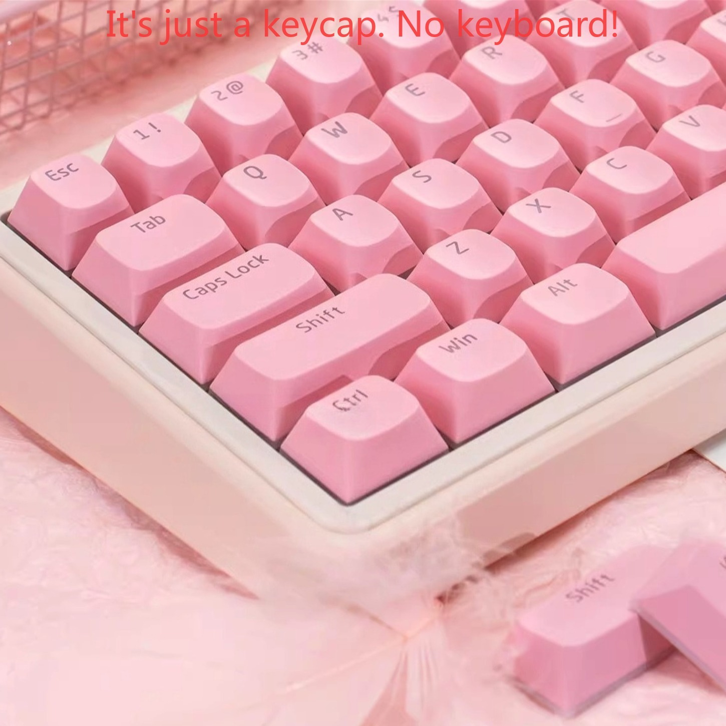 OEM シンプルピンクプディングキャラクター透明キーホルダー - Keyboard Gaming Transparent のレビューと価格