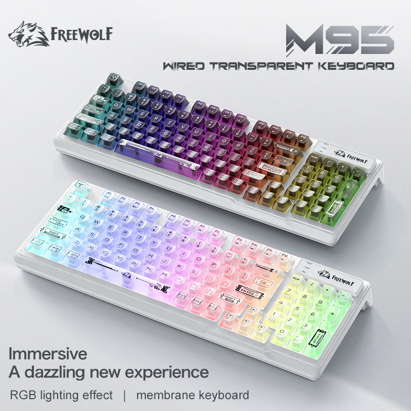 98%コンパクトレイアウト有線RGBサイレントキーボード26 - Keyboard Gaming Transparent のレビューと価格