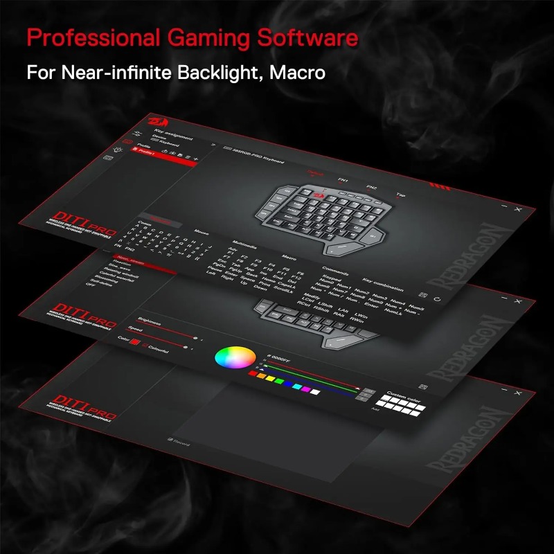 新しい Redragon K585 PRO ワイヤレス片手メ - Gaming Keyboard Half のレビューと価格