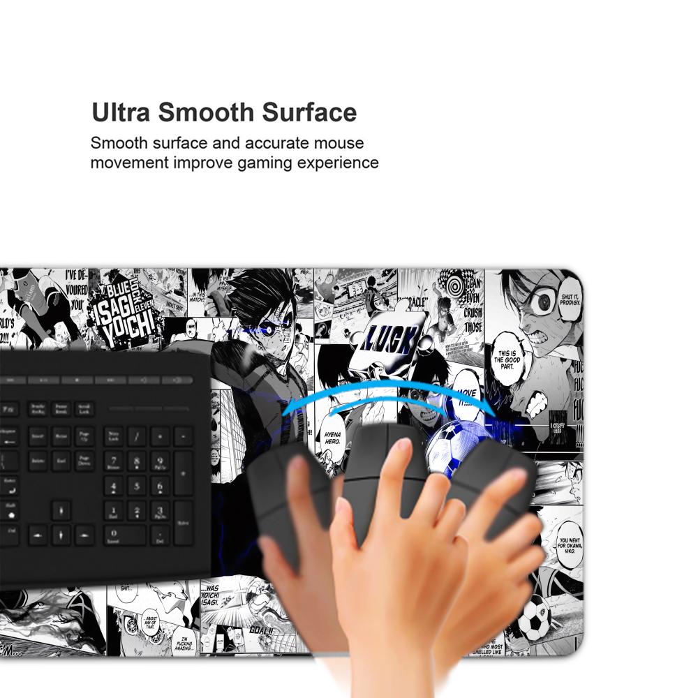 黒と白のアニメマウスパッドPC XXLゲーマーキャビネットマ - Gaming Keyboard Affordable のレビューと価格