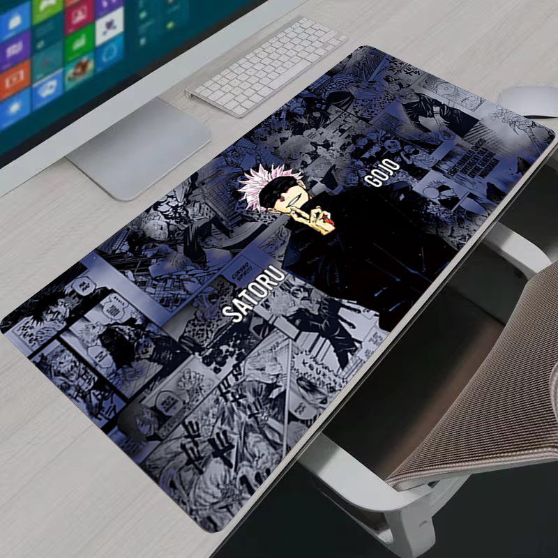 マウスパッドクールアニメ呪術廻戦五条悟大型ゲーミングマウスパ - Gaming Keyboard Nearby のレビューと価格