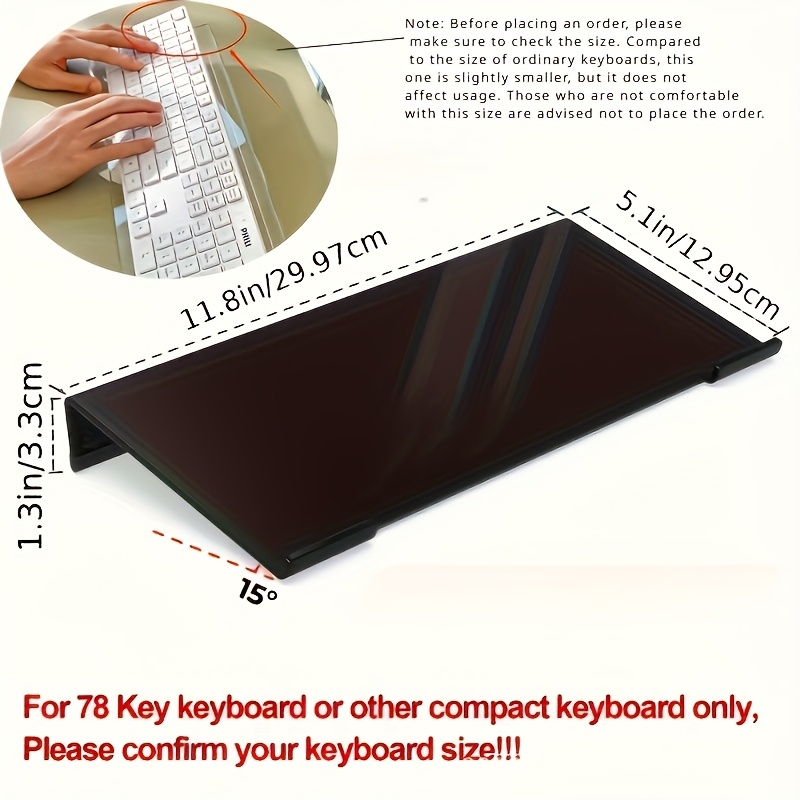 アクリルキーボードスタンド、透明デスクトップオーガナイザー、 - Keyboard Gaming Transparent のレビューと価格