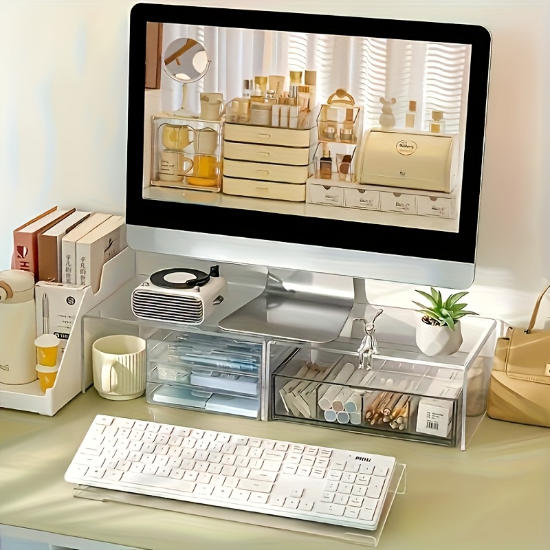 アクリルキーボードスタンド、透明デスクトップオーガナイザー、 - Keyboard Gaming Transparent のレビューと価格
