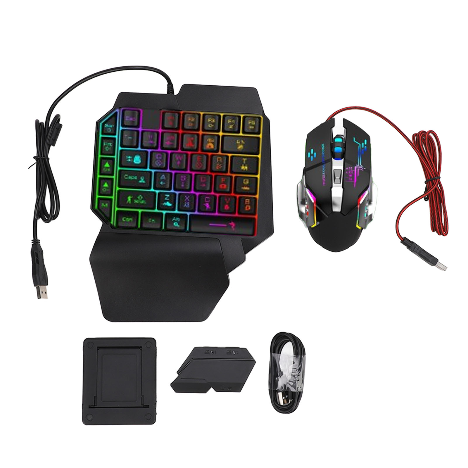 キーボード マウス コンバーター セット 応答性の高い片手キ - Gaming Keyboard And Mouse Combo のレビューと価格