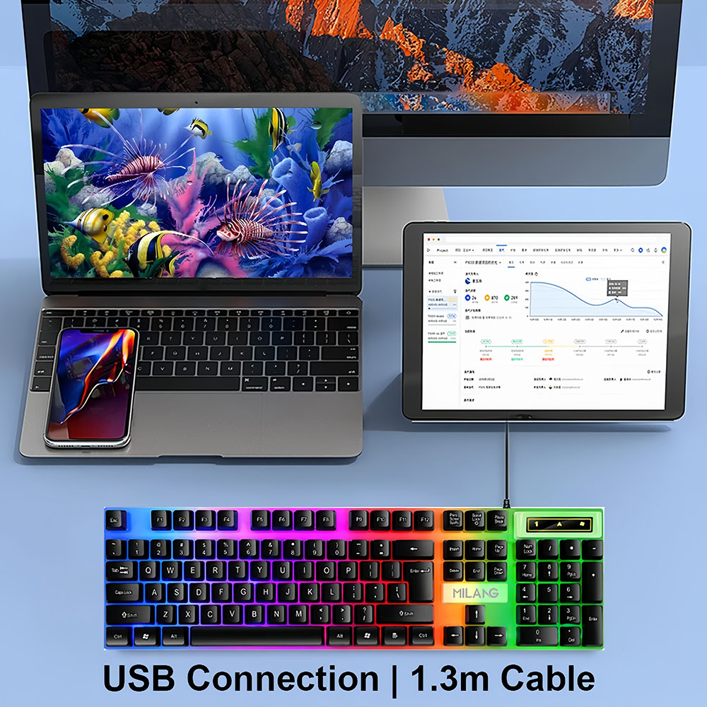 KEBIDUMEI USB 有線キーボード RGB バックラ - Gaming Keyboard And Mouse Combo のレビューと価格