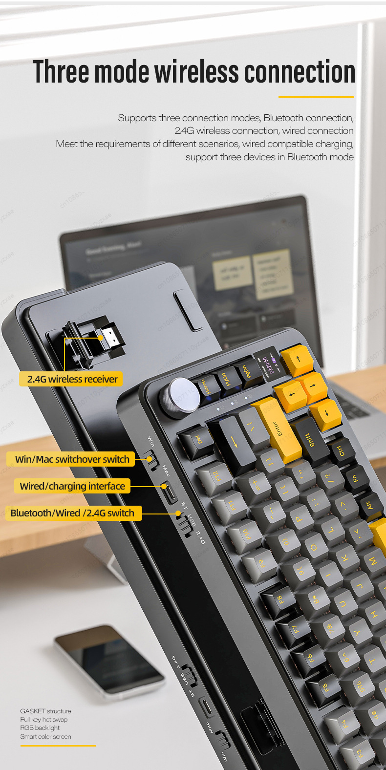 2024年新型AL66メカニカルキーボード アルミ合金製多機 - Gaming Keyboard Affordable のレビューと価格