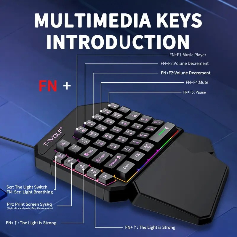 FocusOnPC TF900 2-in-1モバイルゲーミン - Gaming Keyboard Half のレビューと価格