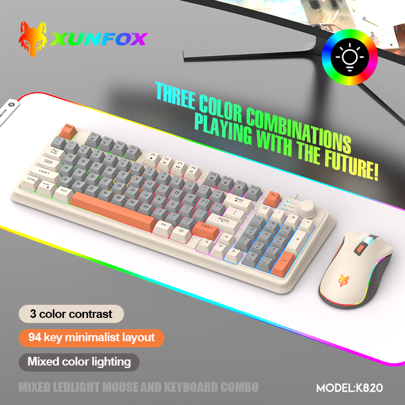 USBケーブル付きキーボードとマウスのセット,照明付き,デス - Gaming Keyboard And Mouse Combo のレビューと価格