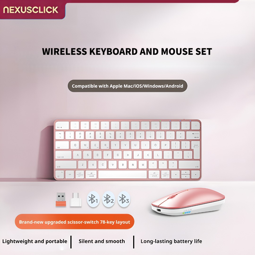 NexusClick ウルトラスリム ワイヤレスキーボードマ - Gaming Keyboard That Is Quiet のレビューと価格