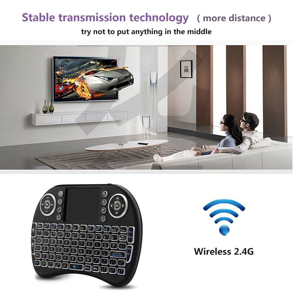 バックライト付きミニワイヤレスキーボードフランス語アゼルティ - Gaming Keyboard And Mouse Combo のレビューと価格