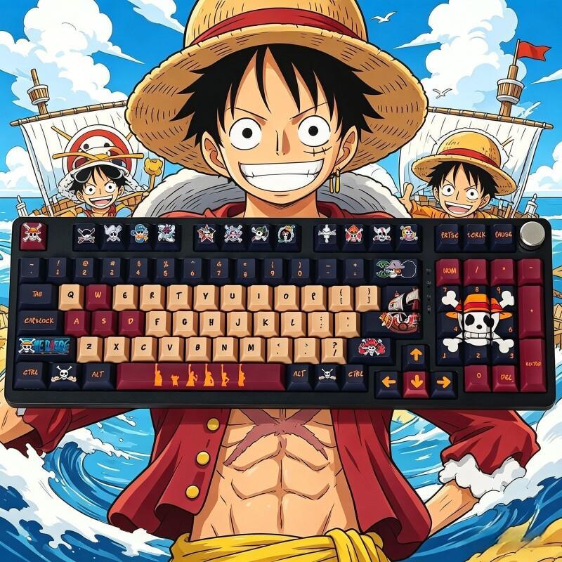 バンダイワンピースモンキー D. ルフィキーキャップセット  - Gaming Keyboard He のレビューと価格